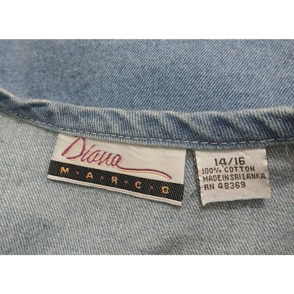 Vintage Diana marco womens xlarge denim vest - Picture 5 of 7